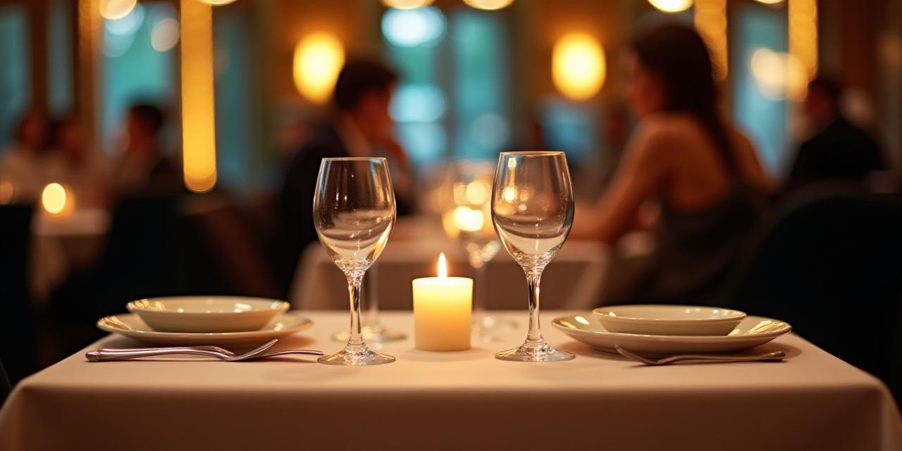 Atmosfera del ristorante durante una serata di fine dining